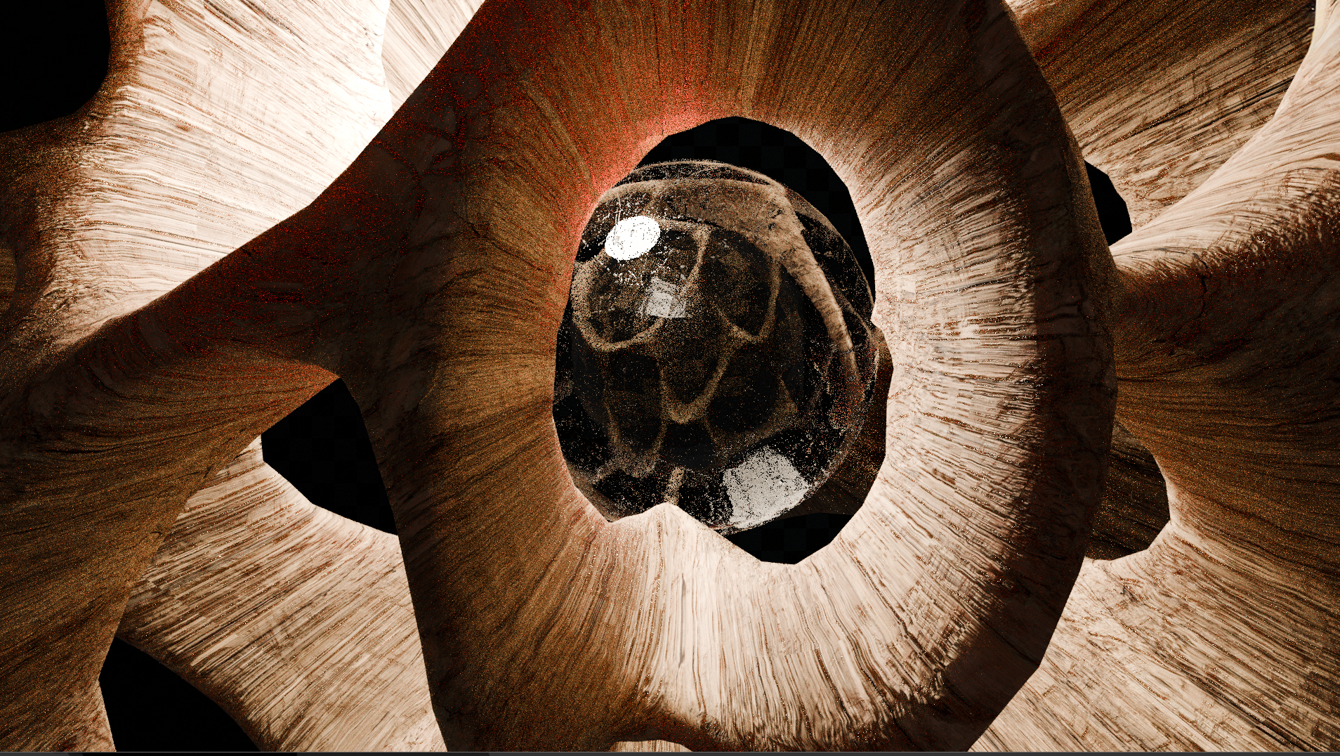 Metaliczny detal modelu 3D